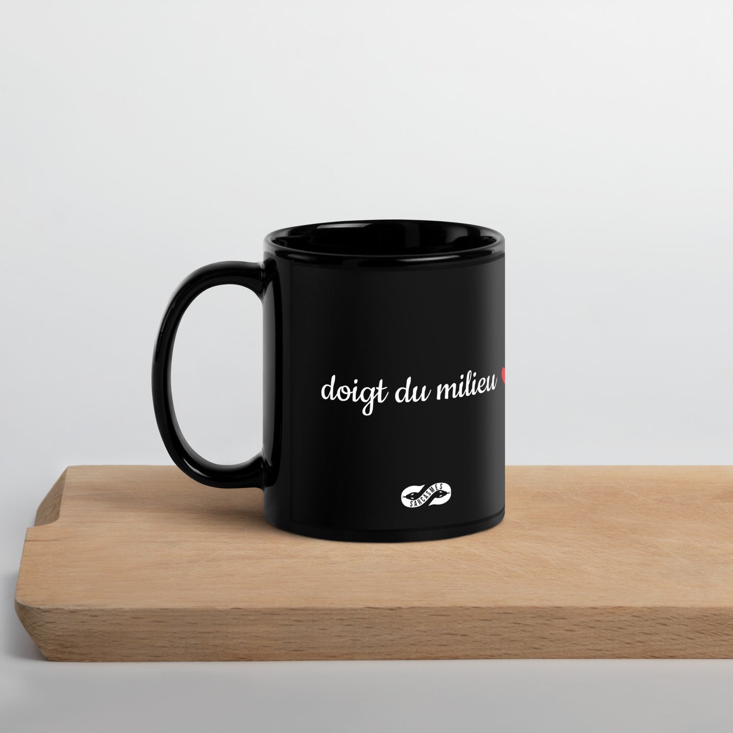 Mug noir Doigt du milieu