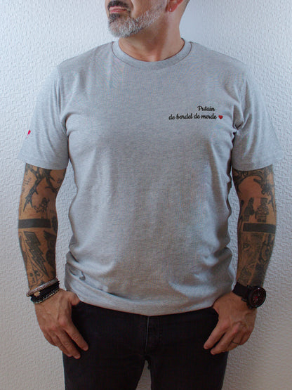 T-shirt bio unisexe : Putain de bordel de merde / Blanc ou Gris