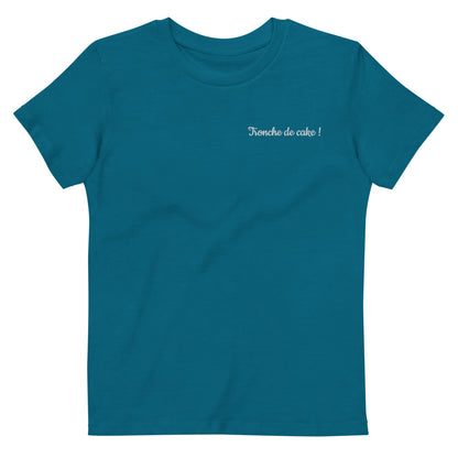T-shirt kids bio TRONCHE DE CAKE ! Noir, Marine ou Océan