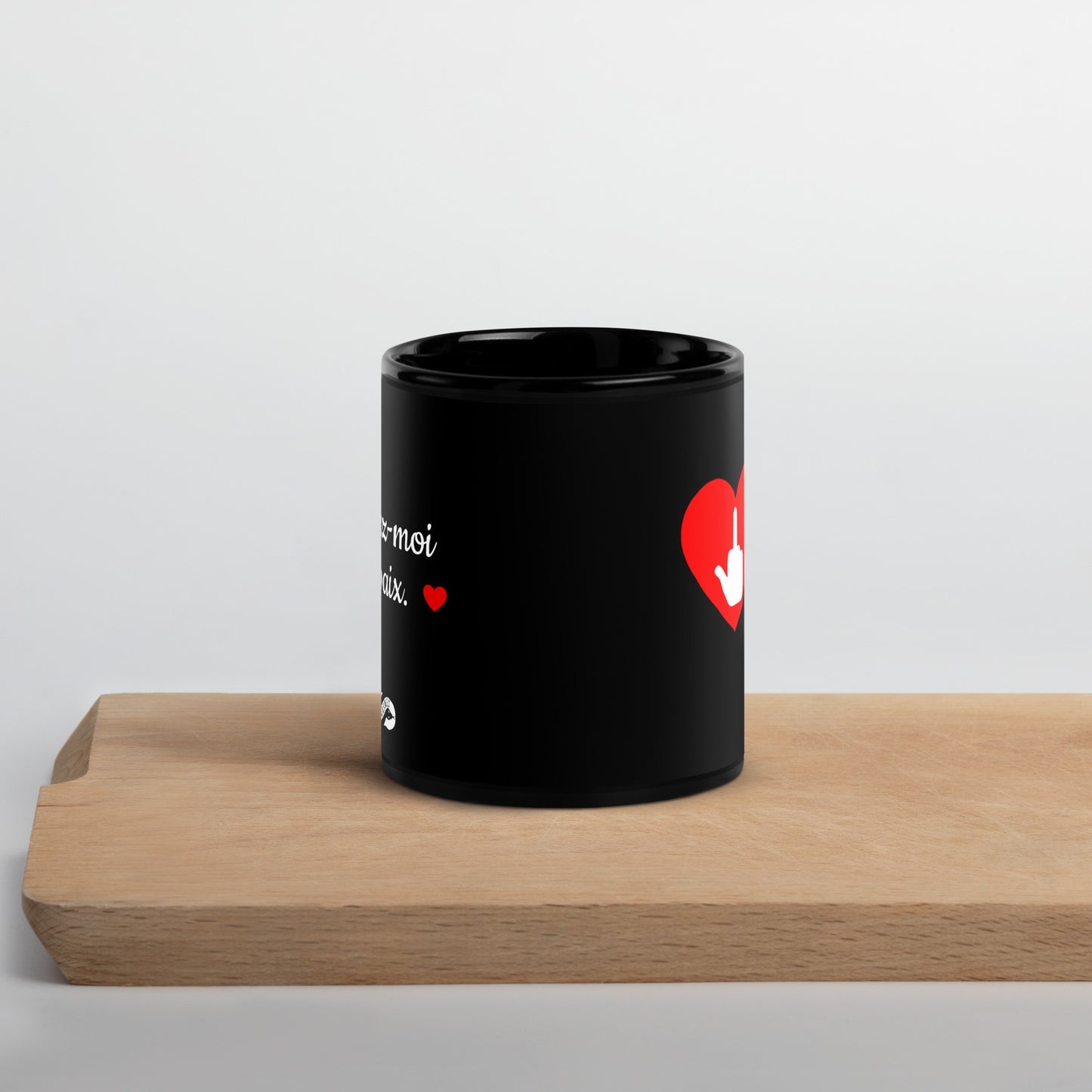 Mug  noir Foutez moi la paix