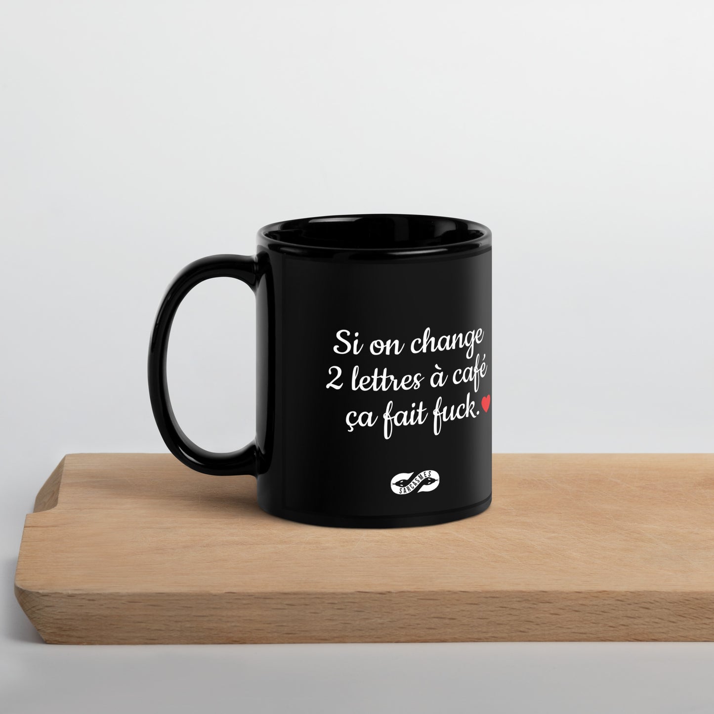 Mug noir Lettres Café