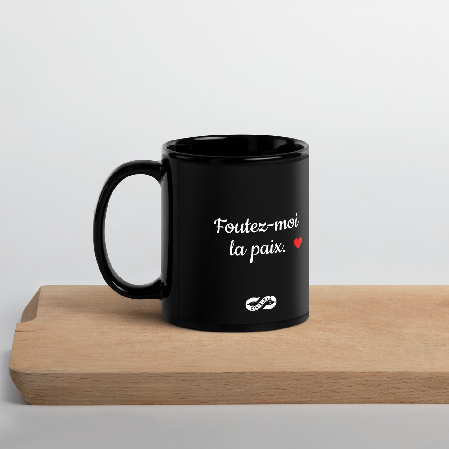 Mug  noir Foutez moi la paix