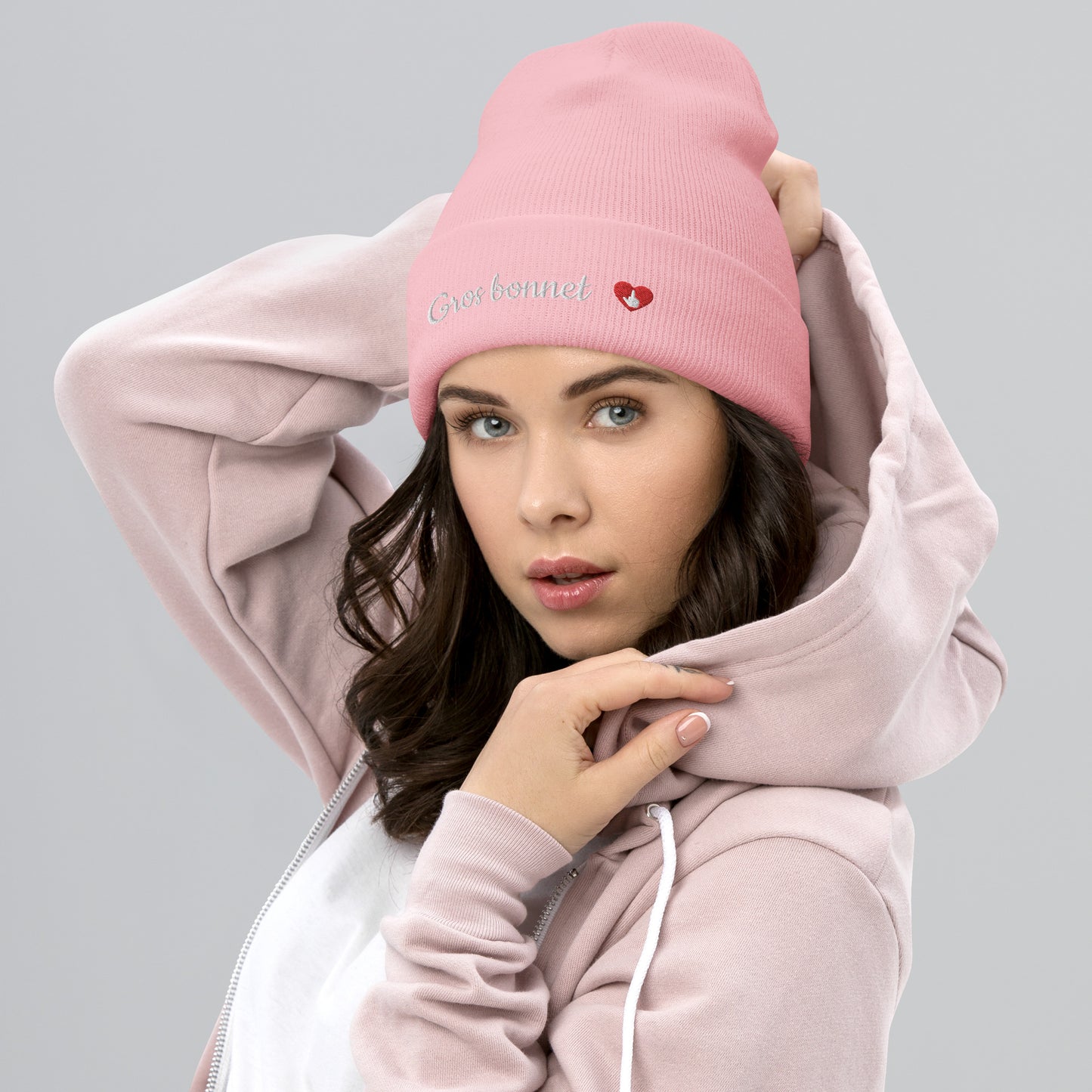 GROS BONNET - brodé blanc