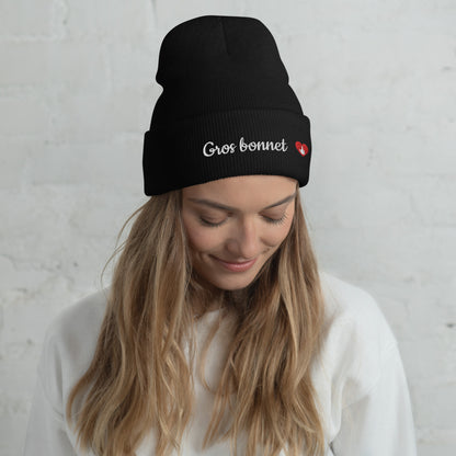 GROS BONNET - brodé blanc