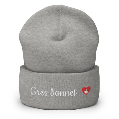GROS BONNET - brodé blanc