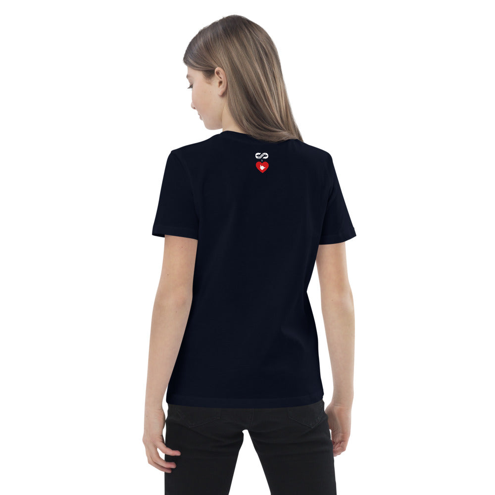 T-shirt kids bio PETIT DOIGT D'HONNEUR / Noir, Bleu Marine ou Bleu Océan