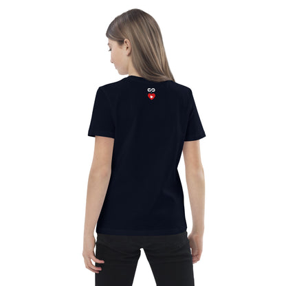 T-shirt kids bio PETIT DOIGT D'HONNEUR / Noir, Bleu Marine ou Bleu Océan