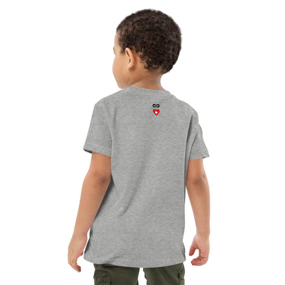 T-shirt kids bio VA TE FAIRE CUIRE UN OEUF / Blanc ou Gris