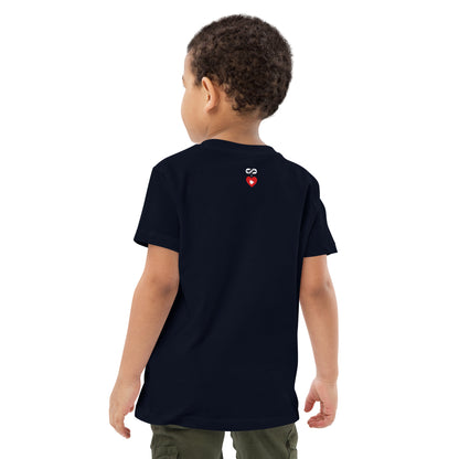 T-shirt kids bio VA TE FAIRE CUIRE UN OEUF / Noir, Marine ou Océan
