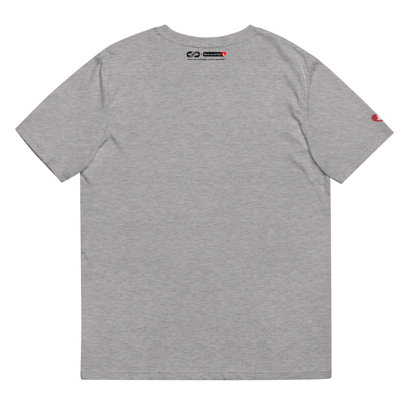 T-shirt bio unisexe : Doigt du milieu / Blanc ou Gris