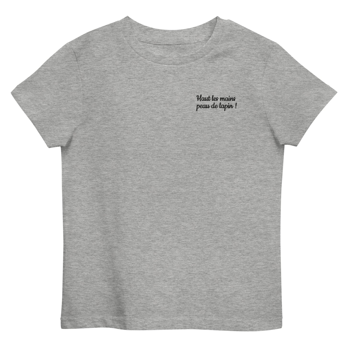 T-shirt kids bio HAUT LES MAINS PEAU DE LAPIN / Blanc ou Gris
