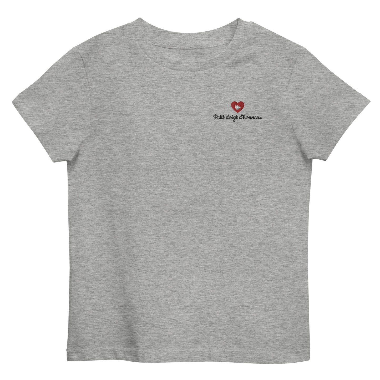 T-shirt kids bio PETIT DOIGT D'HONNEUR / Blanc ou Gris