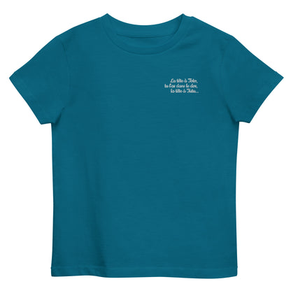 T-shirt kids bio LA TETE A TOTO... / Noir, Bleu Marine ou Bleu Océan