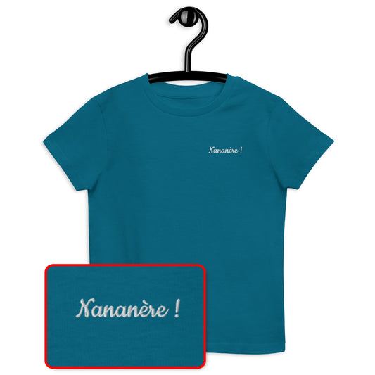 T-shirt kids bio NANANERE ! / Noir, Bleu Marine ou Bleu Océan