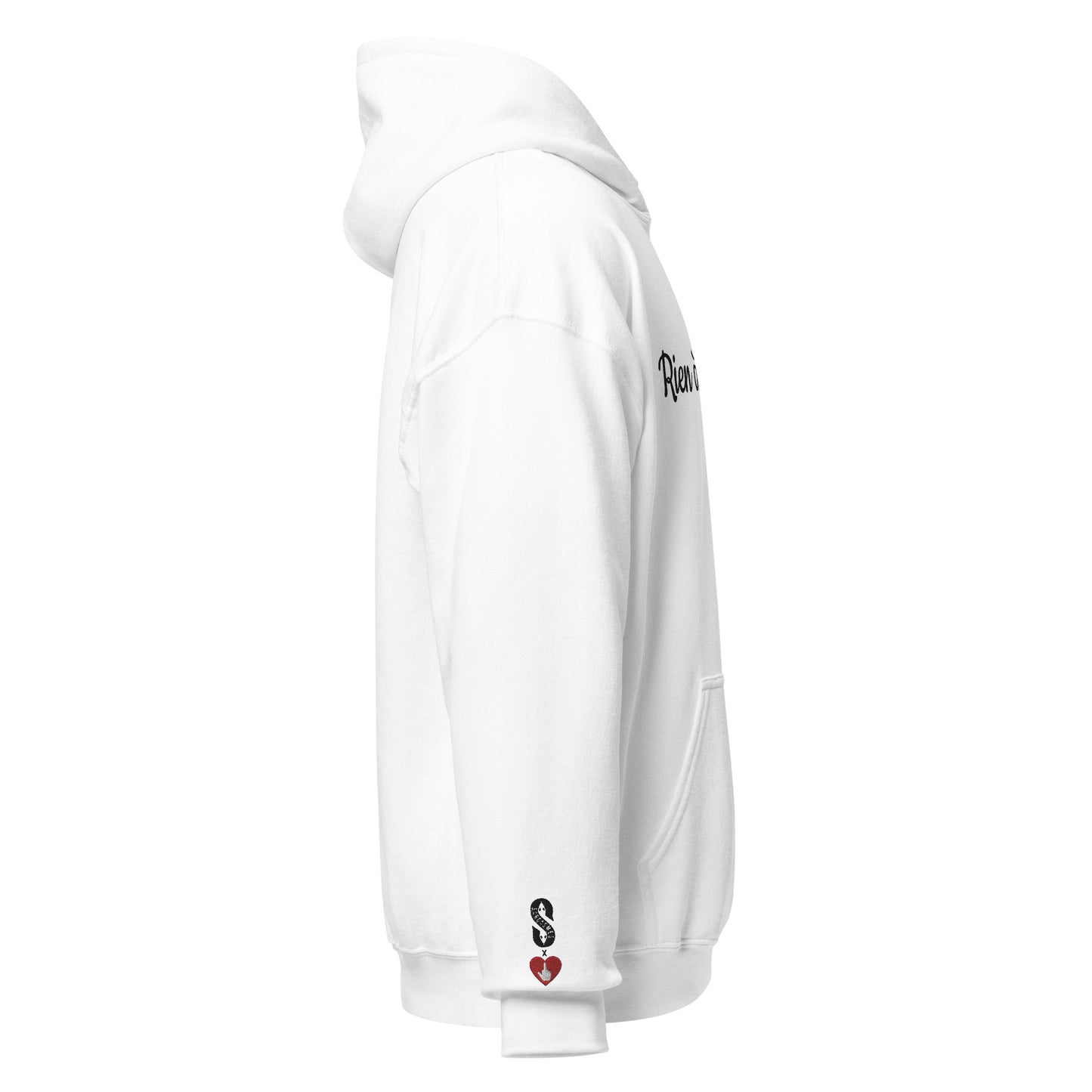 Sweat Shirt RIEN A FOUTRE. / Blanc ou Gris