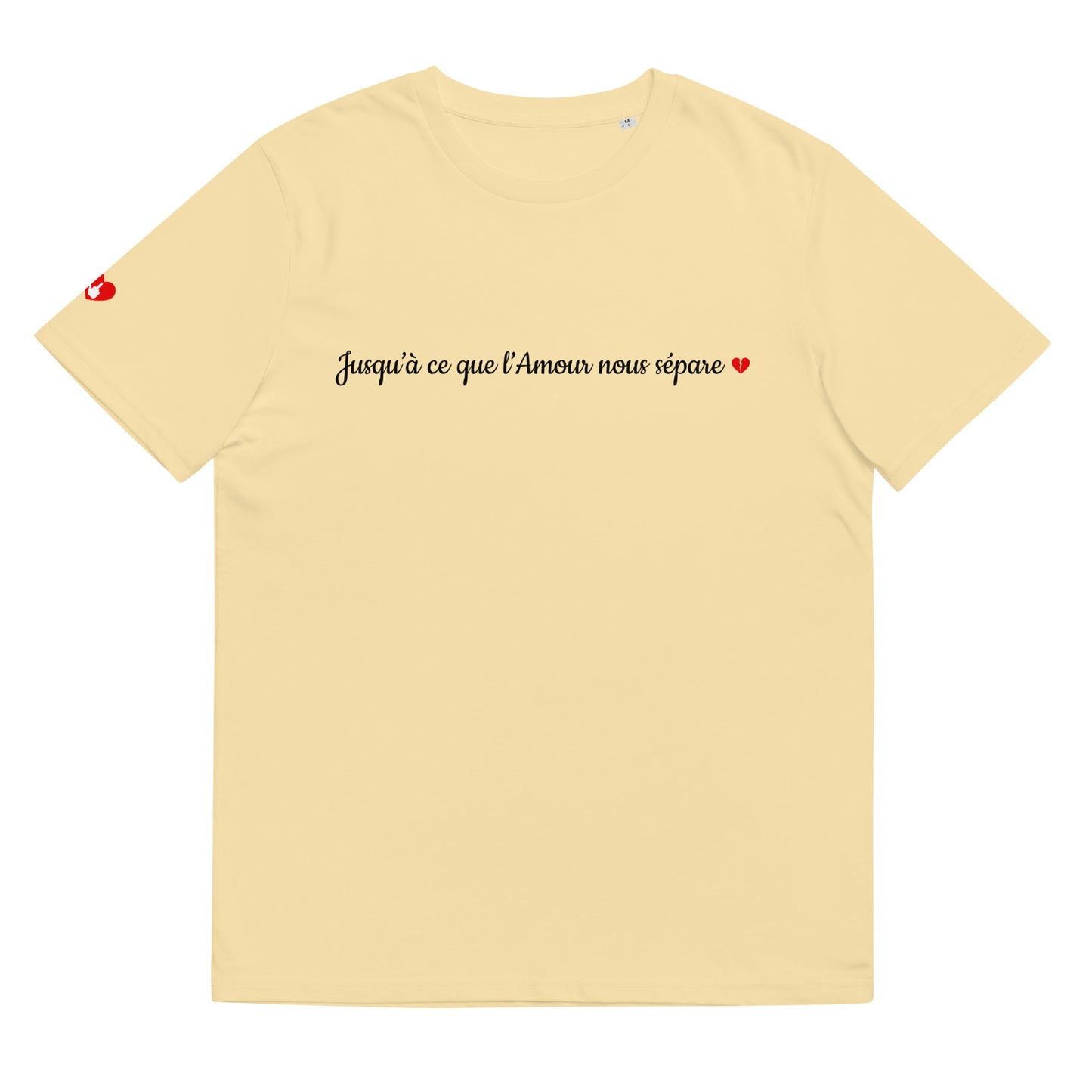 T-shirt bio unisexe : Jusqu'à ce que l'Amour nous sépare / tons clairs
